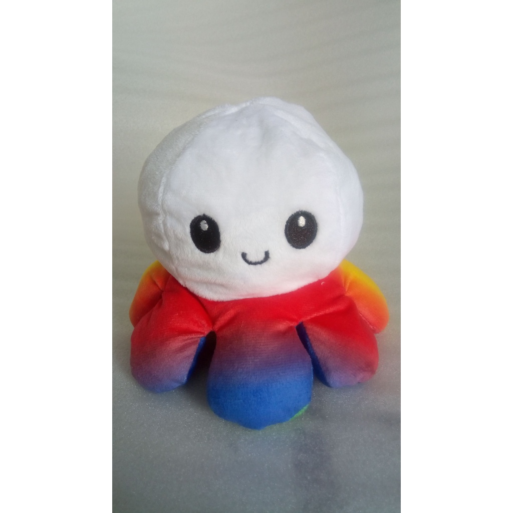 2022 Sequin Double-Sided Flip Reversible Octopus Plush Toy Marine Life Stuffed Doll girl gift
