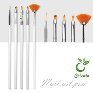 Bộ cọ vẽ móng cán trắng