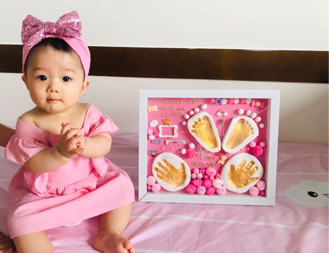 [ Mẫu mới- Hot nhất] 🍼🍬 Bộ khung ảnh in dấu tay chân cho bé 🍼🍬 | BigBuy360 - bigbuy360.vn