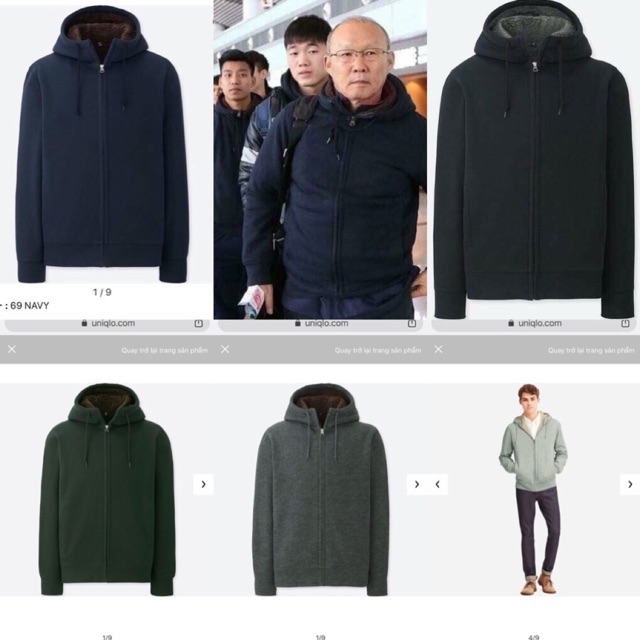 Áo nỉ lót lông cuu Uniqlo Nhật chính hãng( cam kết 100% chính hãng)