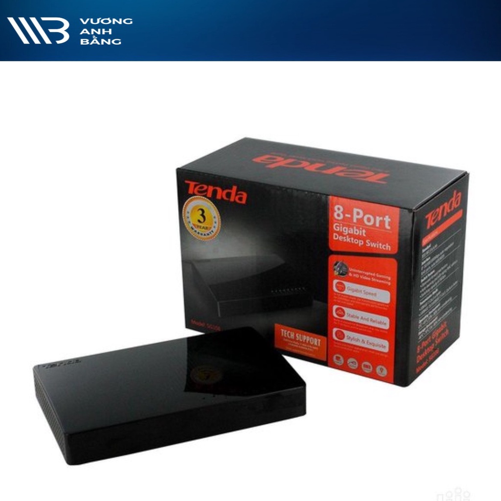 Switch, Bộ chia mạng Tenda SG108 8 port Gigabit (1Gbps)- hàng chính hãng