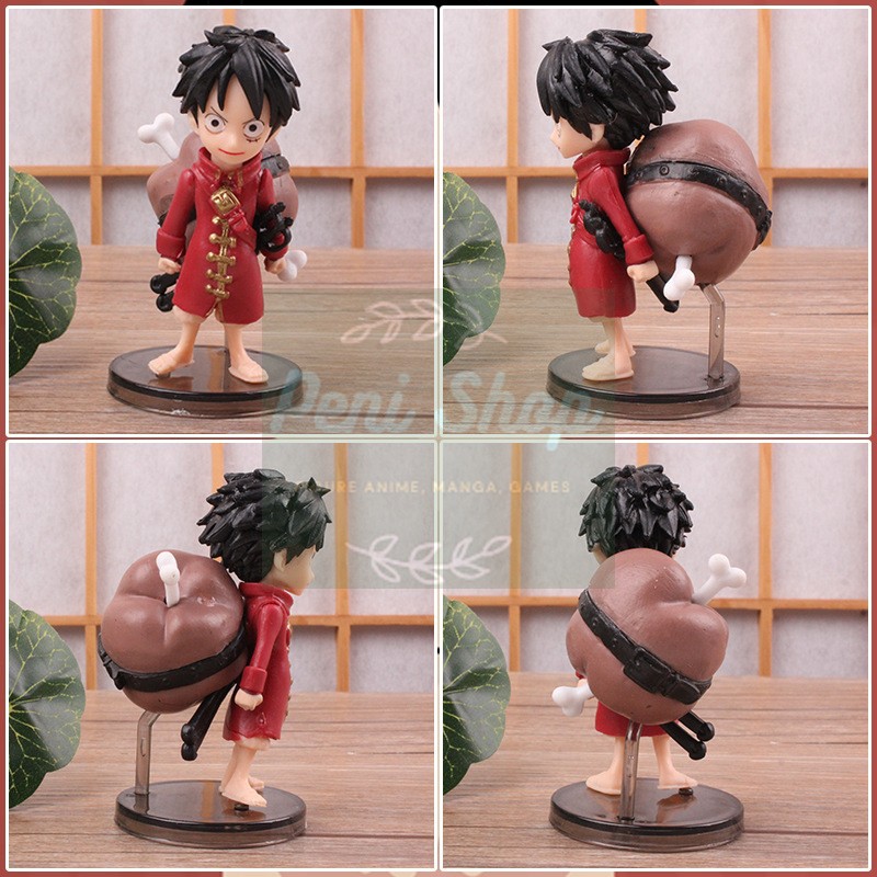 Bộ 9 Mô Hình One Piece Chibi Figure Nhân Vật Luffy Zoro Nami Usop Sanji Chopper Robin Franky Brook Cao 9cm Anime
