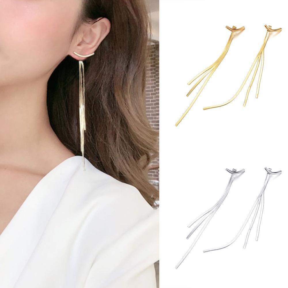 LEILY Khuyên Tai Chuỗi Dài Hình Học Lộng Lẫy