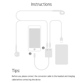 Đầu cắm chia cổng lightning 2 trong 1 cho iPhone