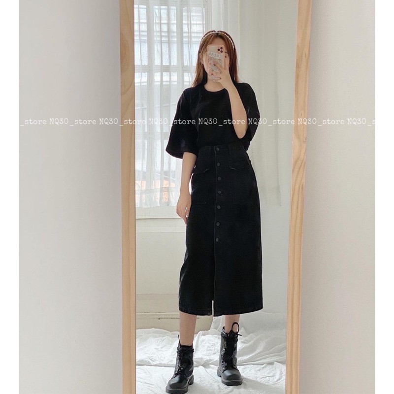 Chân váy Jeans Dài NQ30_store Cạp Cao Form Ôm Nữ Ullzang | WebRaoVat - webraovat.net.vn