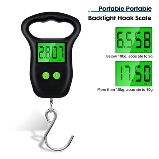Cân Hành Lý Điện Tử Cầm Tay 50kg / 10g Màn Hình LCD Có Móc Treo Tiện Dụng