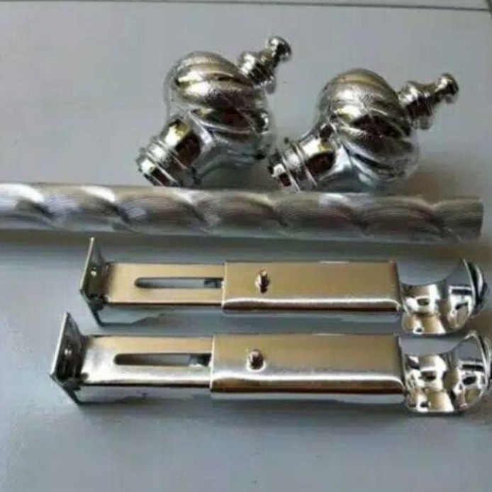 Thanh Cuộn Dài 100Cm Màu Bạc Hỗ Trợ Treo Rèm Cửa