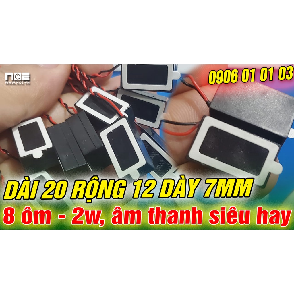 Loa độ laptop N20, hình chữ nhật DÀI 20 RỘNG 12 DÀY 7MM, ÂM THANH SIÊU HAY 8 ôm 2w