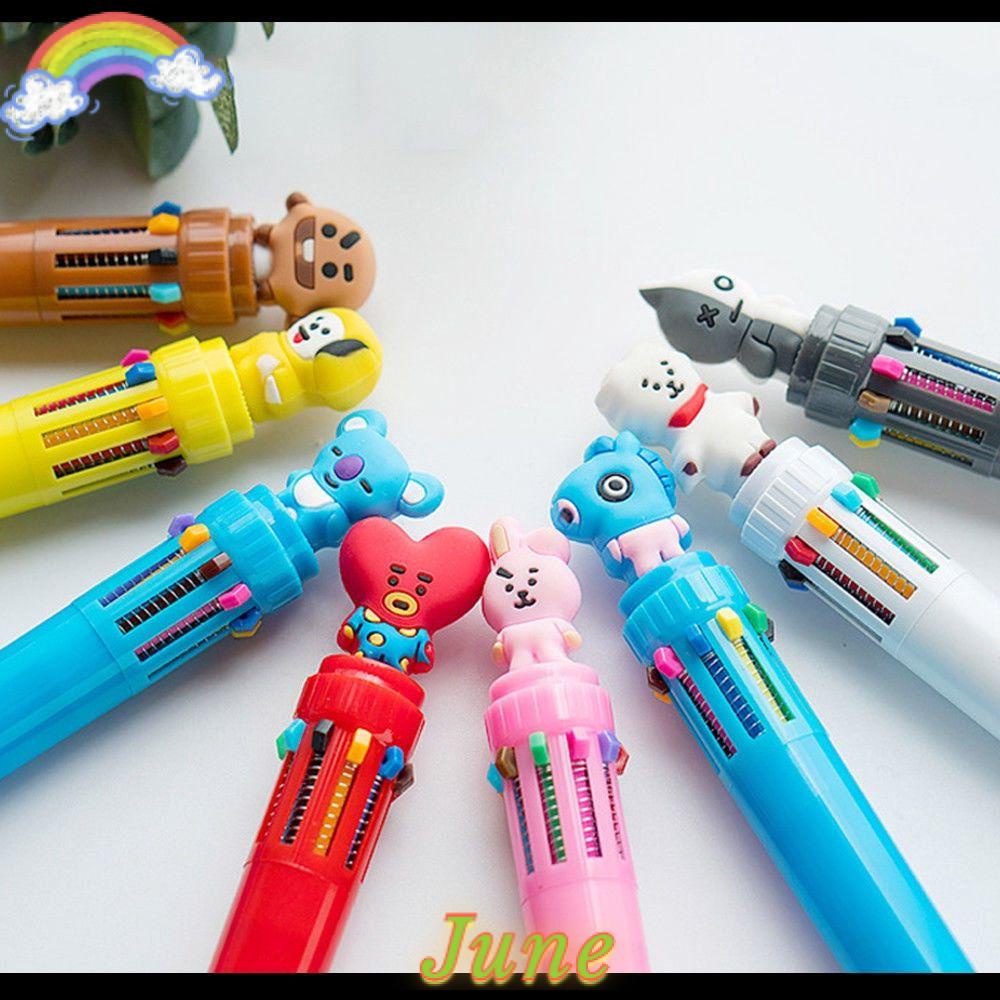 Bút Bi 10 Màu Hình Các Nhân Vật Bt21 Bts Van Cooky Tata Koya