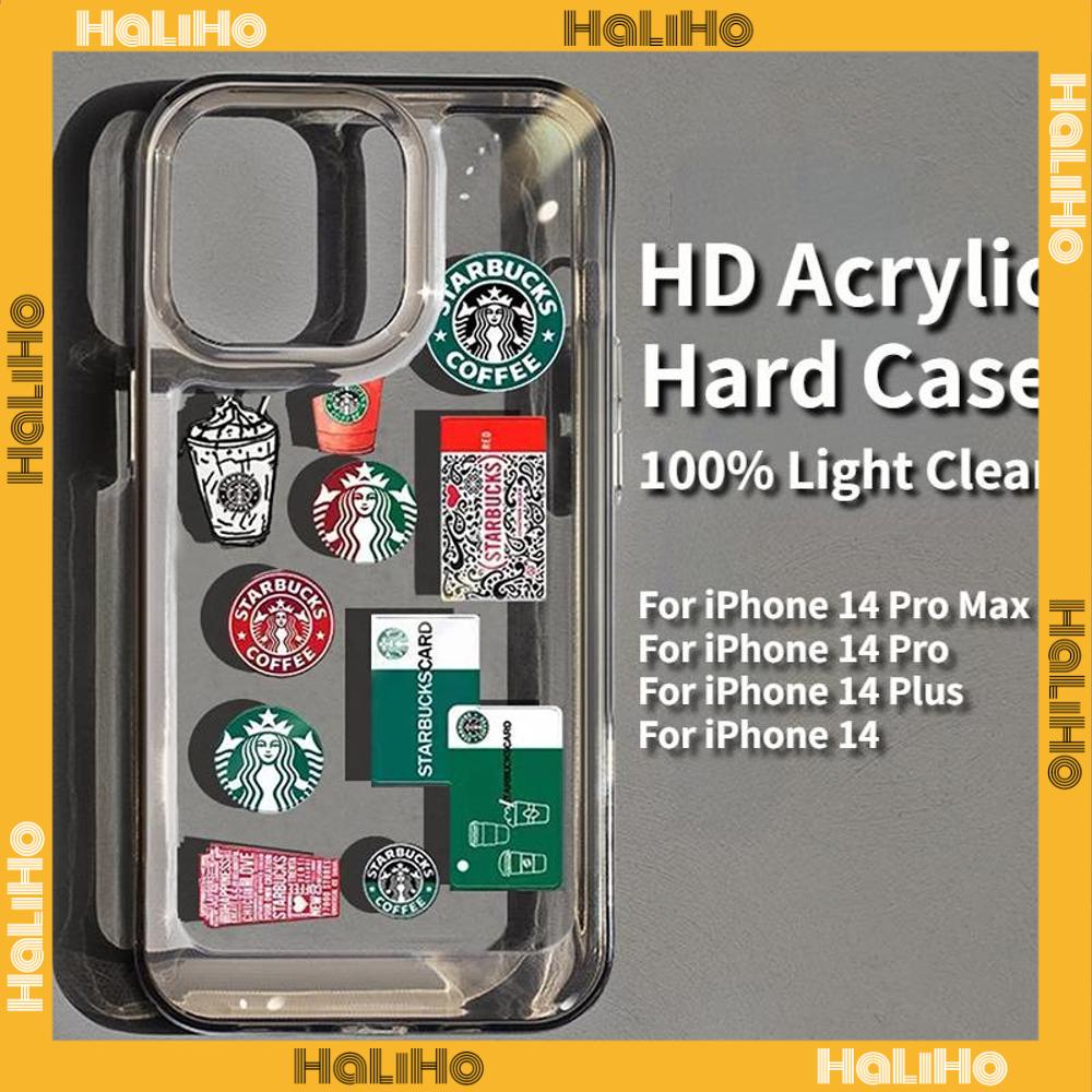 iPhone Case HD Acrylic Hard Case High Clear Case Luxury Metal Button Protection Camera Shockproof Compatible with iPhone 14 Pro Max 14 Plus 13 Pro Max 12 Pro Max 11 XR 7Plus