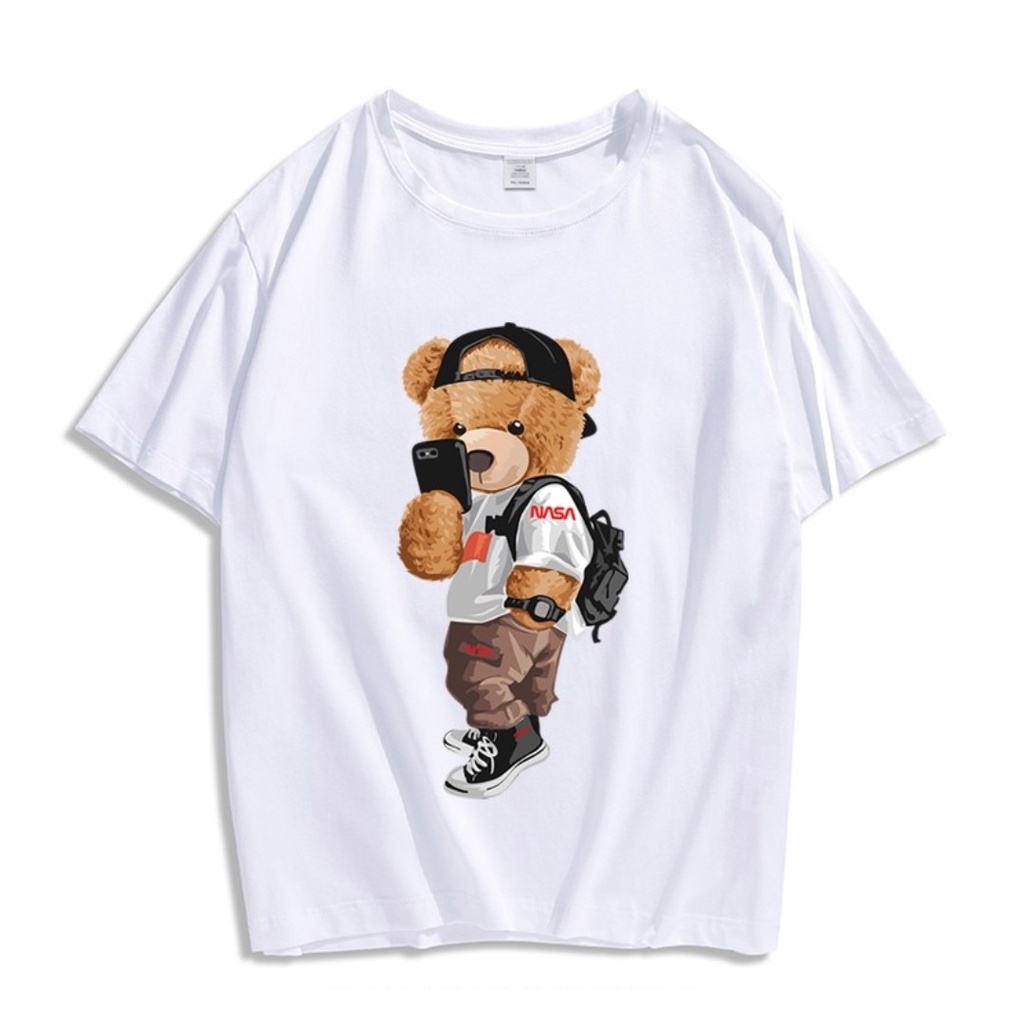 Áo Thun In Gấu 3D Sành Điệu Phong Cách Cặp Đi Học, Trẻ Trung Năng Động Thoáng Mát Hè Đầy Thoái Mái Mã  GAREM230