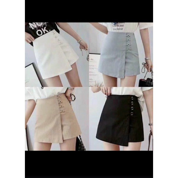 [ SIÊU SALE] QUẦN GIẢ VÁY 4 KHUYÊN, CHÂN VÁY CẠP CAO