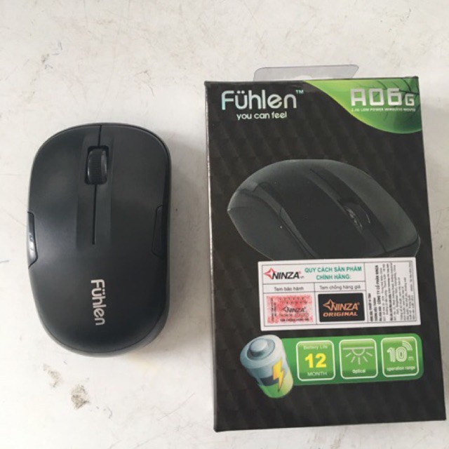 ♚✱☢Chuột Không Dây Fuhlen A06G-Bảo Hành 12 T, Tặng Pin