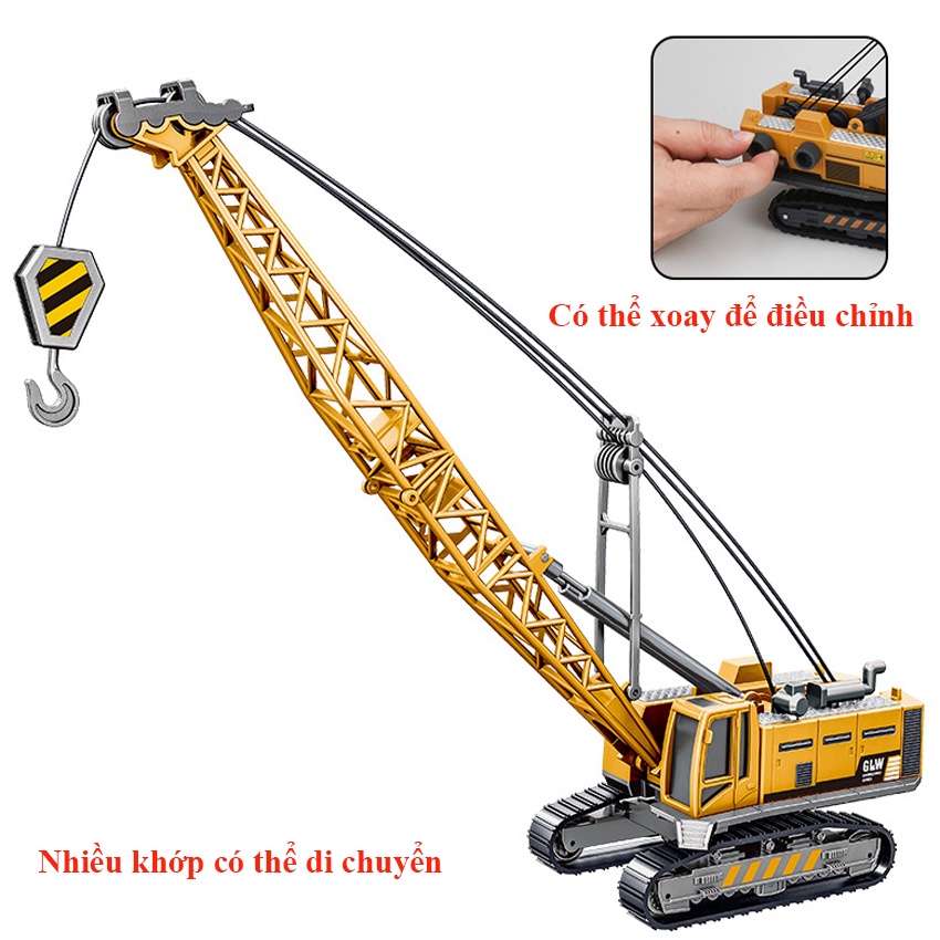 Đồ chơi cần cẩu có khớp bằng sắt , quà tặng cao cấp  cho bé, bộ đồ chơi máy công trình xây dựng cao cấp