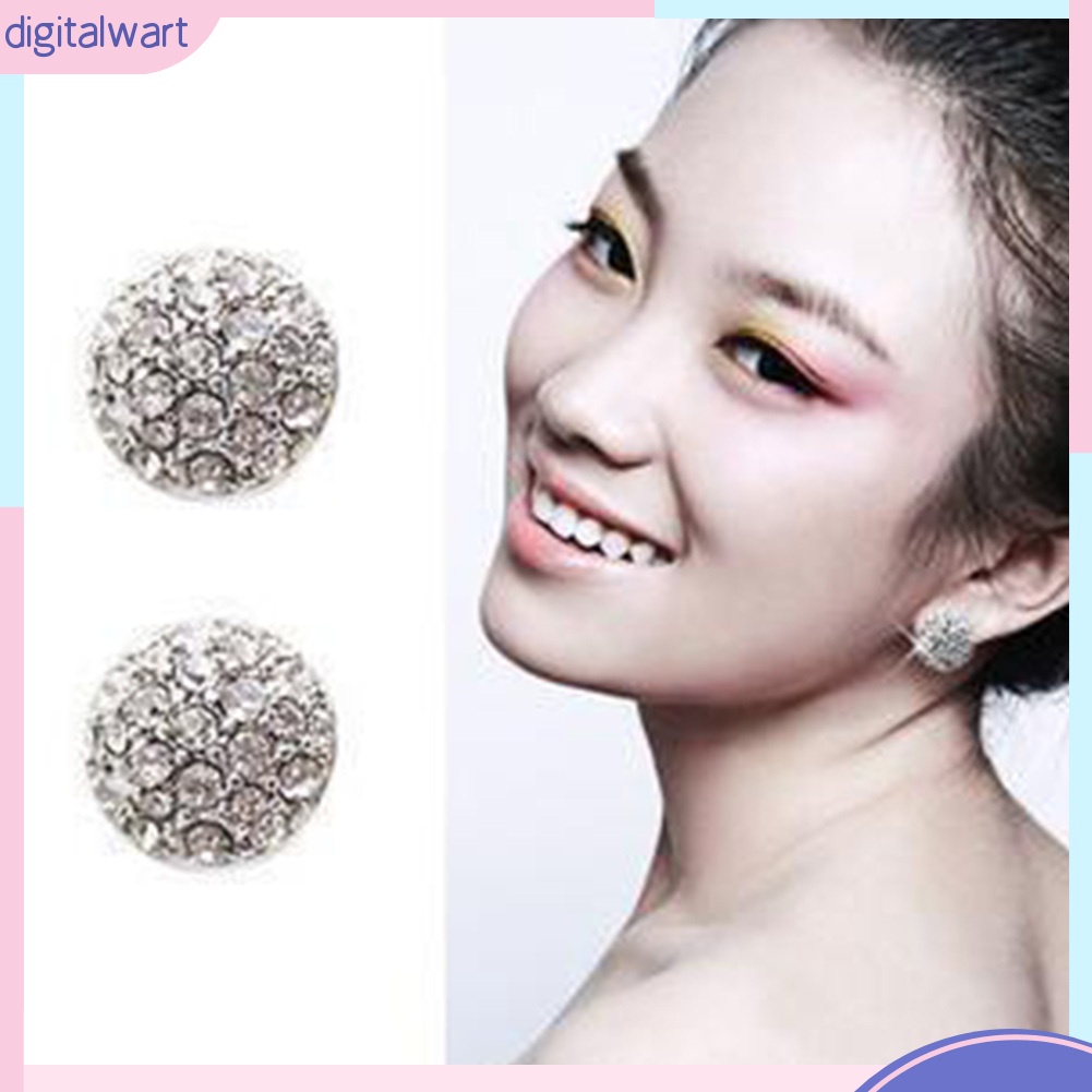 Khuyên Tai Tròn Đính Đá Thời Trang Thanh Lịch Dành Cho Nữ