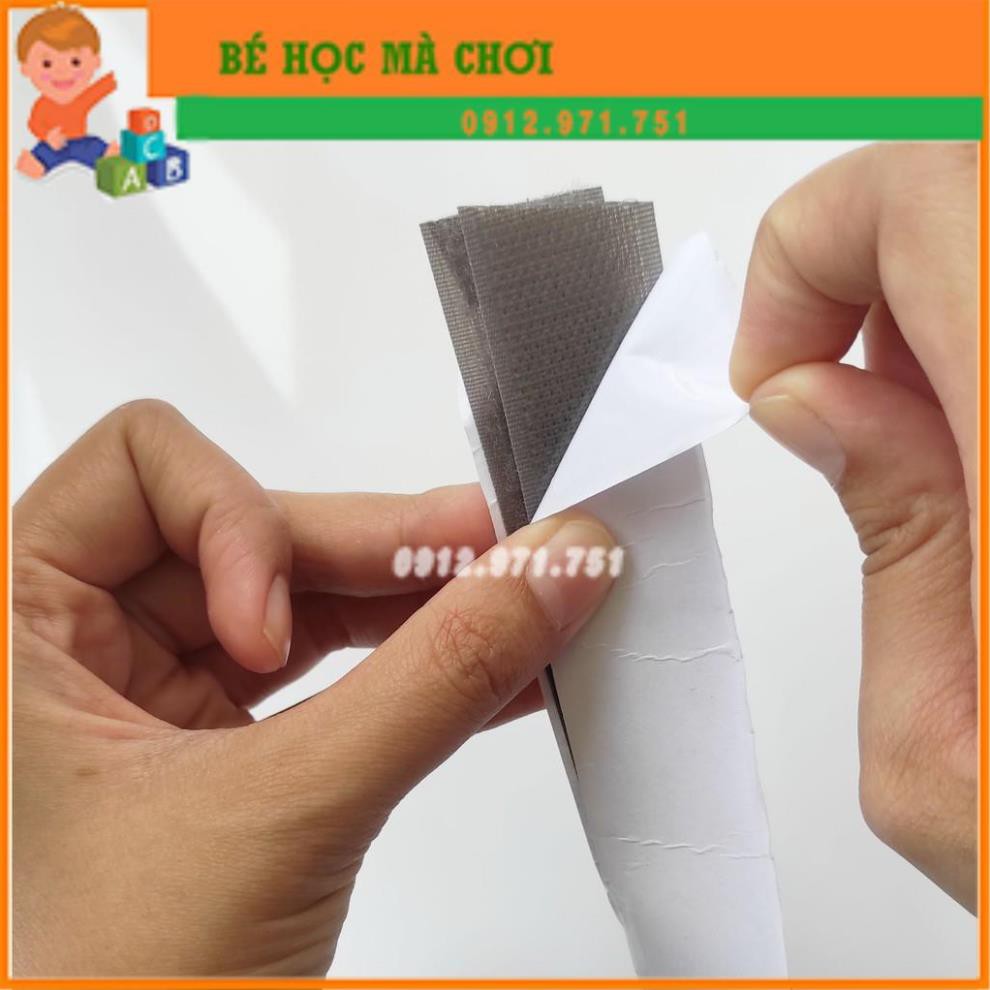 Băng dán xé có keo bản 2.5cm (velcro tape/ khóa nhám)(1 set)