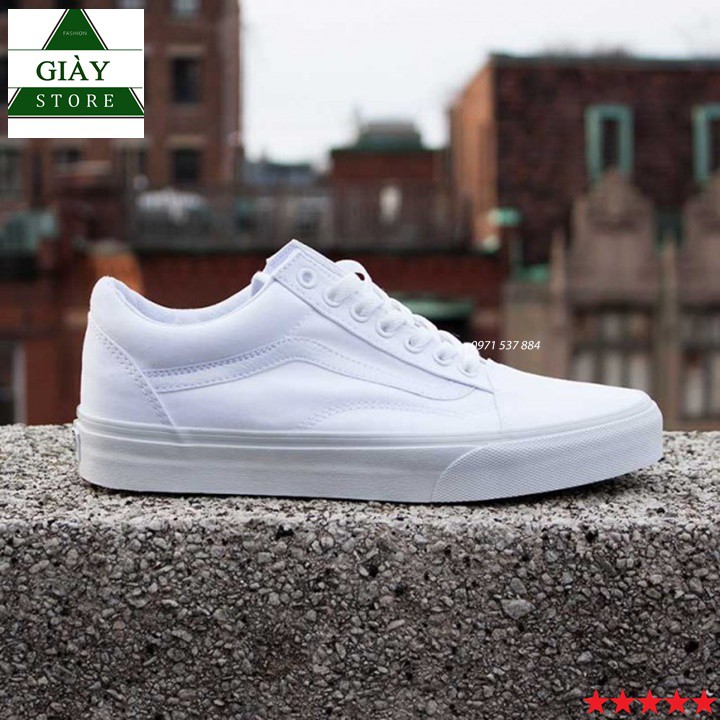 Giày Vans | Sneaker Nam Nữ Old Skool Trắng Fulll