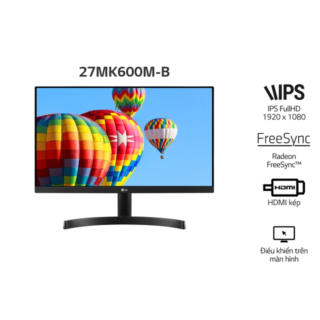 Màn Hình LED LG 27MK600M-B 27inch Full HD 5ms 75Hz Radeon FreeSync IPS
