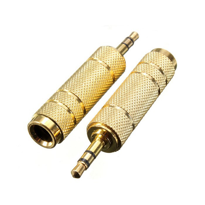 ℗✣Đầu jack chuyển 3.5mm dương ra 6.5mm âm (chuyển thanh từ Smartphone, Laptop/PC Ampli, Loa, Cắm Microphone) -dc3124