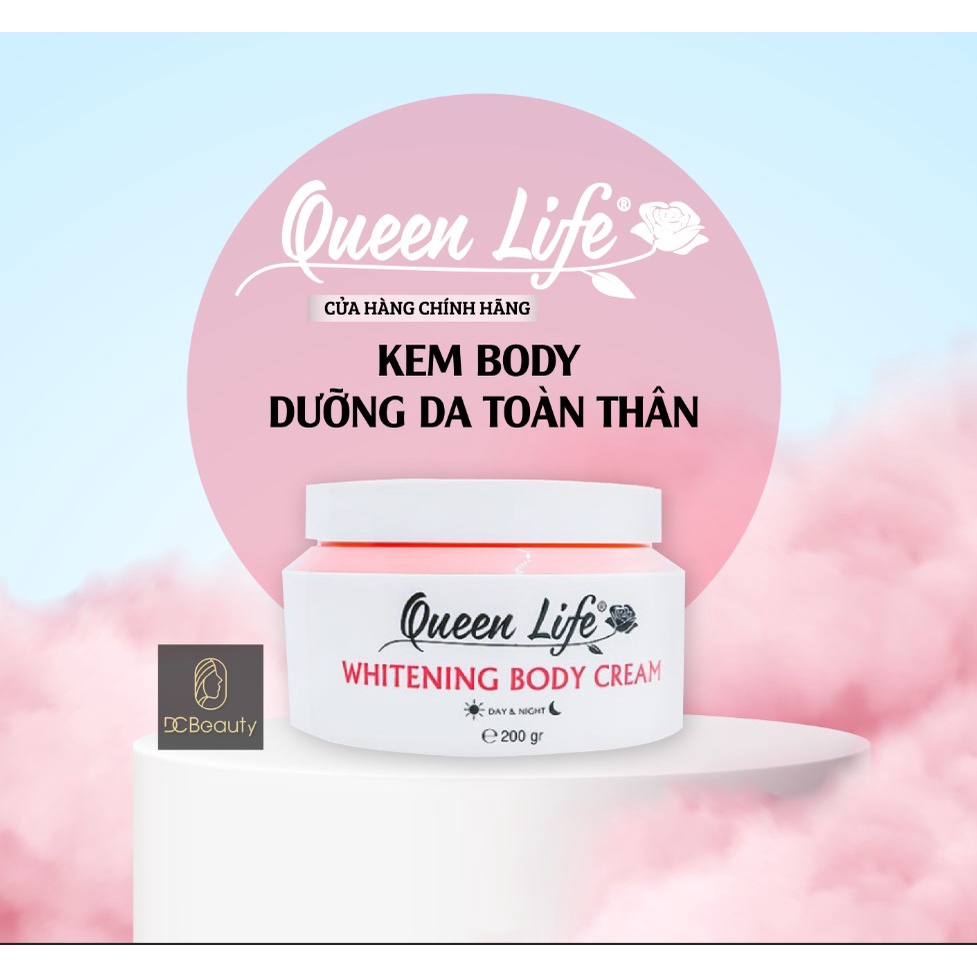 Kem dưỡng da body Queen Life 200g - Dưỡng ẩm, trắng sáng da tự nhiên