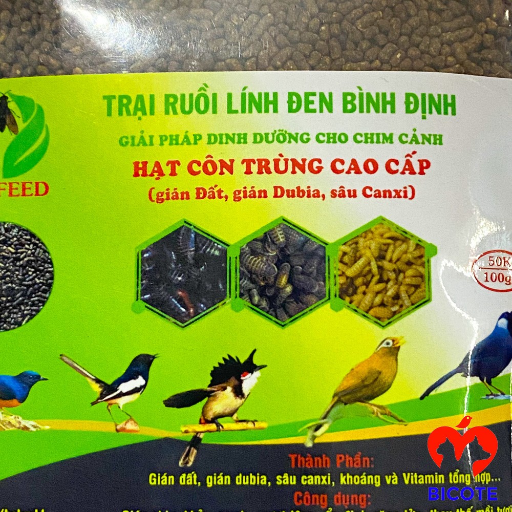 Hạt côn trùng cho chim cao cấp giàu dinh dưỡng 100gram BICOTE