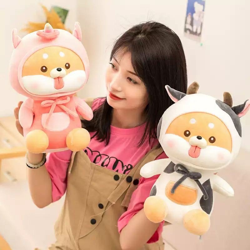 Gấu Bông Chó Shiba - Shiba Lè Lưỡi Đáng Yêu - Gấu Bông Mina