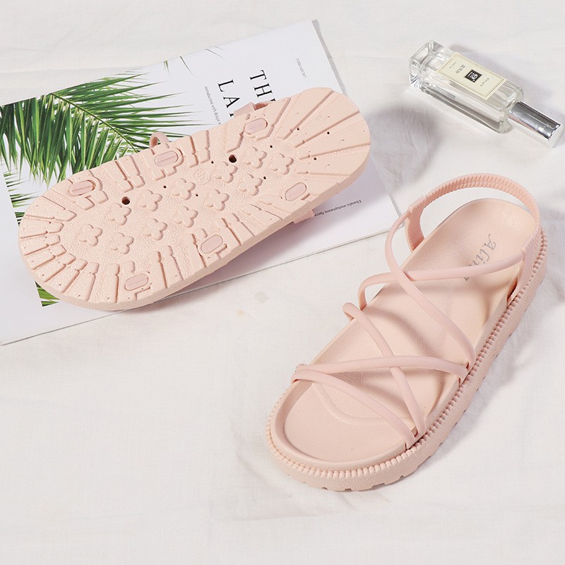 Giày sandal alina nữ đi mưa đế bánh mỳ siêu bền V256