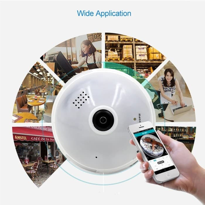 Camera Ip Wifi Không Dây Hình Bóng Đèn Cá Xoay 360 Độ Xs54004S