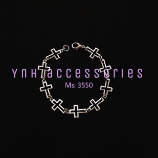 Vòng tay phong cách gothic/ vòng tay chữ thập cá tính/ phong cách unisex