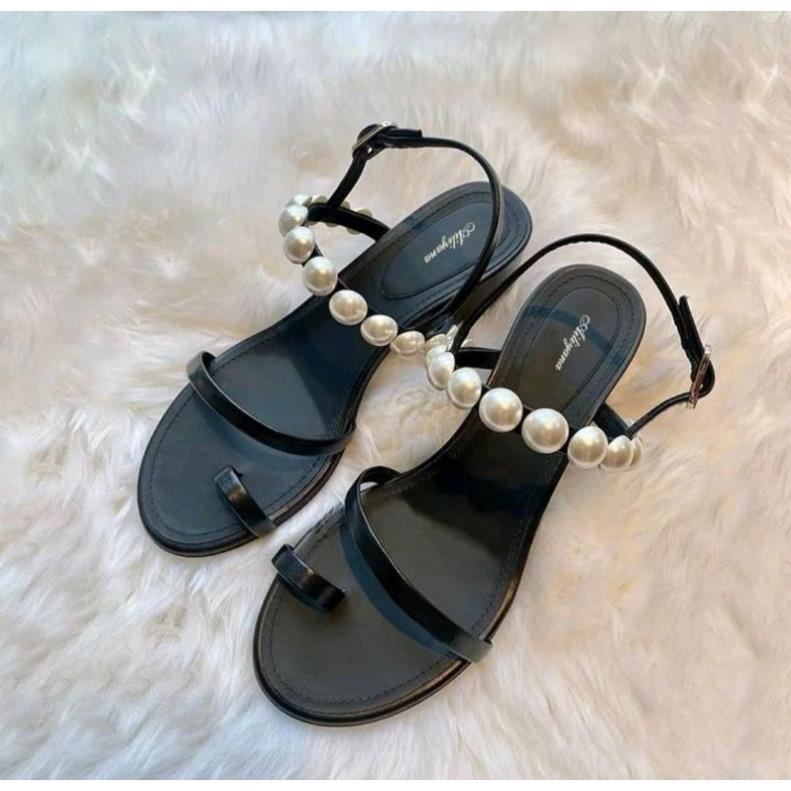 Giày cao gót,sandal cao gót quai đính ngọc,xỏ ngón cái,gót 5 phân,đủ size từ 30 đến 44 BIGSIZE. .