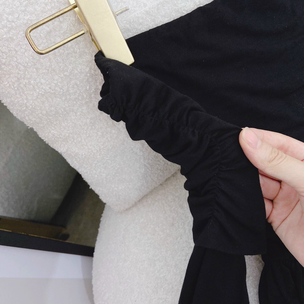 Đầm Váy Maxi Thun Trễ Vai Tay Dài Dáng Xòe