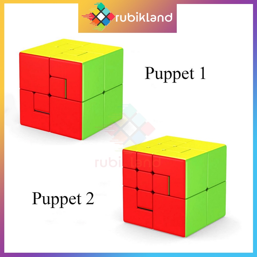 Rubik MoYu MeiLong Puppet Cube Rubic Biến Thể 2x2 Cực Độc Đồ Chơi Trí Tuệ Trẻ Em