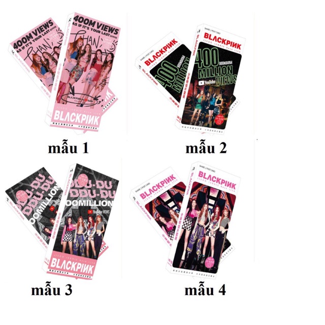 Postcard Blackpink, postcard Kpop 180c ( gồm 30 poscard, 30 lomo card và 120 hình dán)