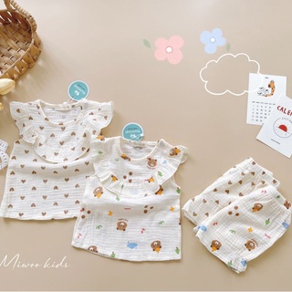 🌸 BỘ XÔ MUSLIN CHO BÉ GÁI 🌸