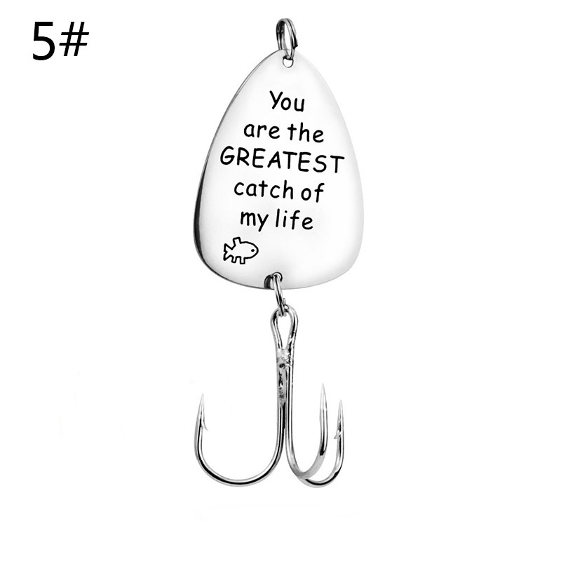 Móc Câu Cá Bằng Thép Không Gỉ Khắc Chữ You are the greatest Catch of My Life