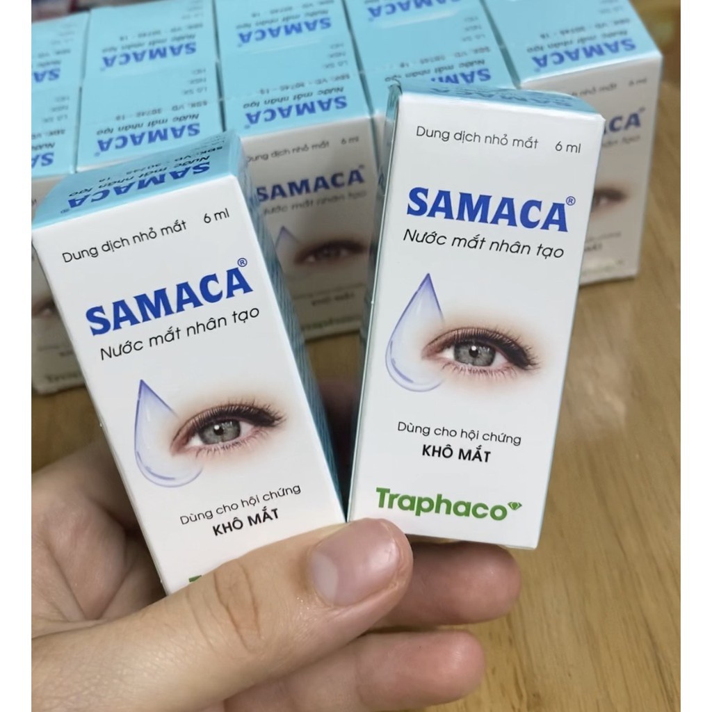 NHỎ MẮT SAMACA 5ML Nước mắt nhân tạo, dùng cho mắt khô - Traphaco