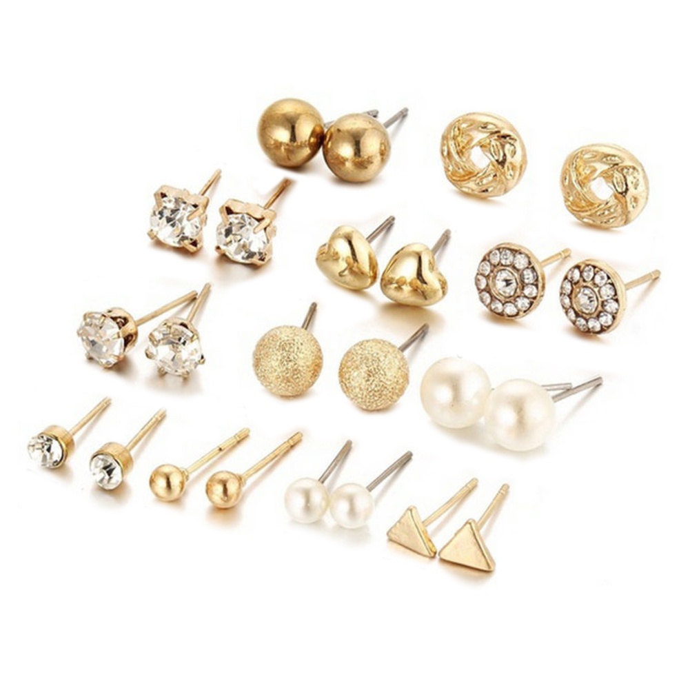 Set 6/9/12 cặp bông tai thời trang cho nữ