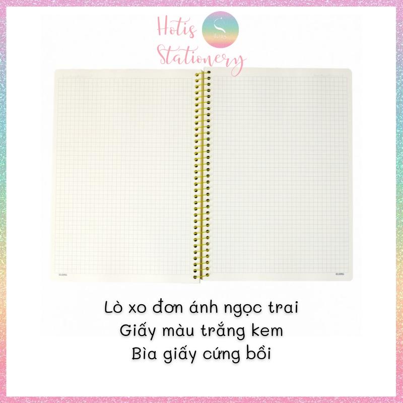 Sổ lò xo đơn Caro A4 KLong 100gsm - 200/ 300 trang - MS590 & MS591