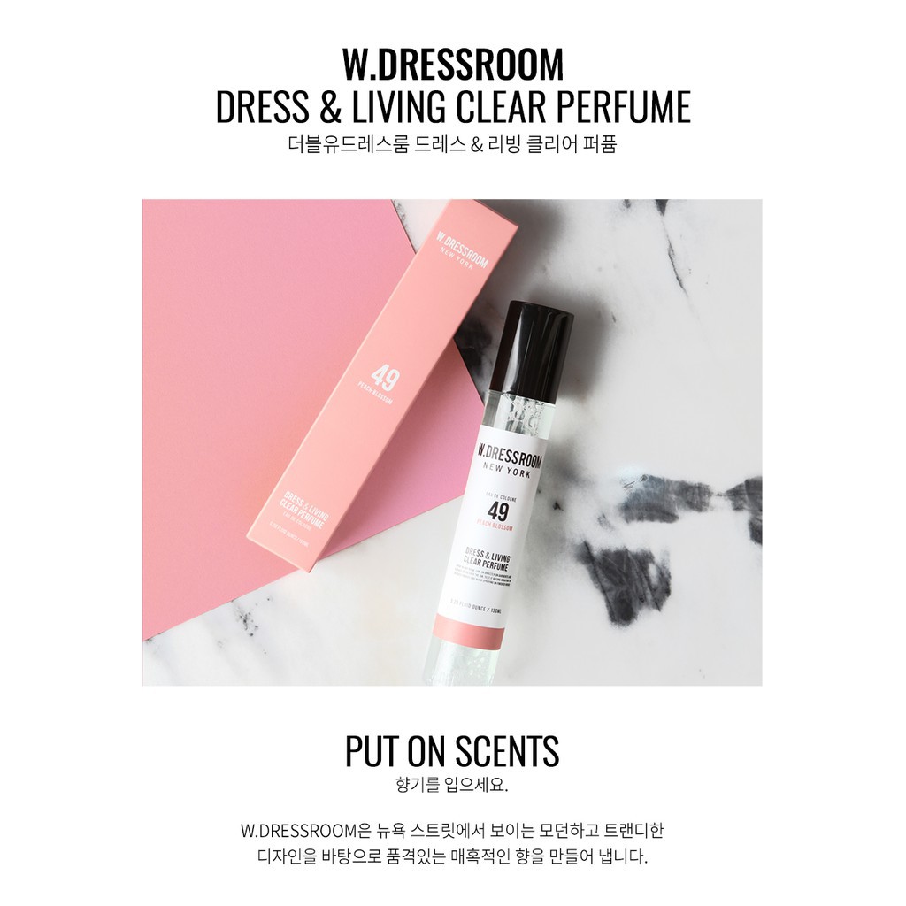 Nước hoa W.DRESSROOM Dress & Living Clear Perfume No.49 Peach Blossom 150ml