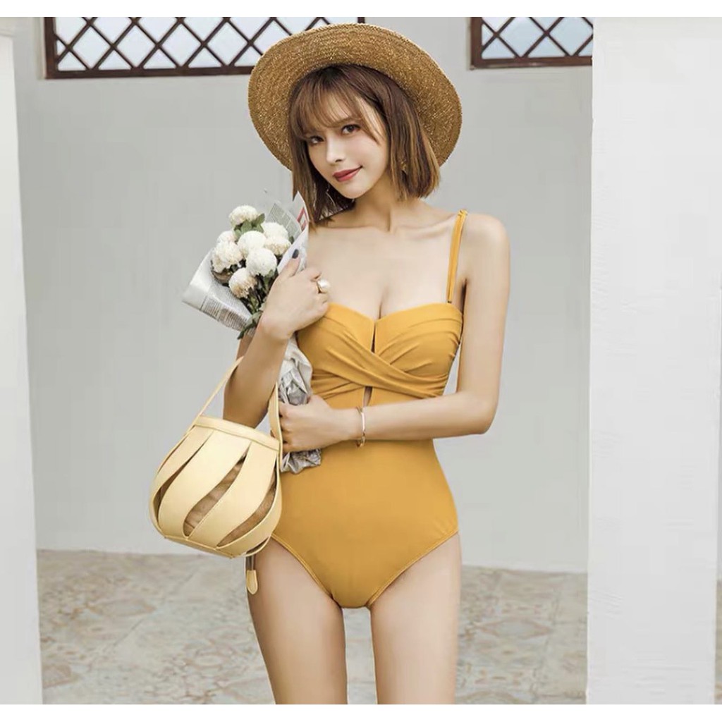 [Sẵn + Hình thật]Bộ bơi bikini 1 mảnh liền xẻ ngực cực sang chảnh nâng ngực nhiều màu du lịch biển | BigBuy360 - bigbuy360.vn