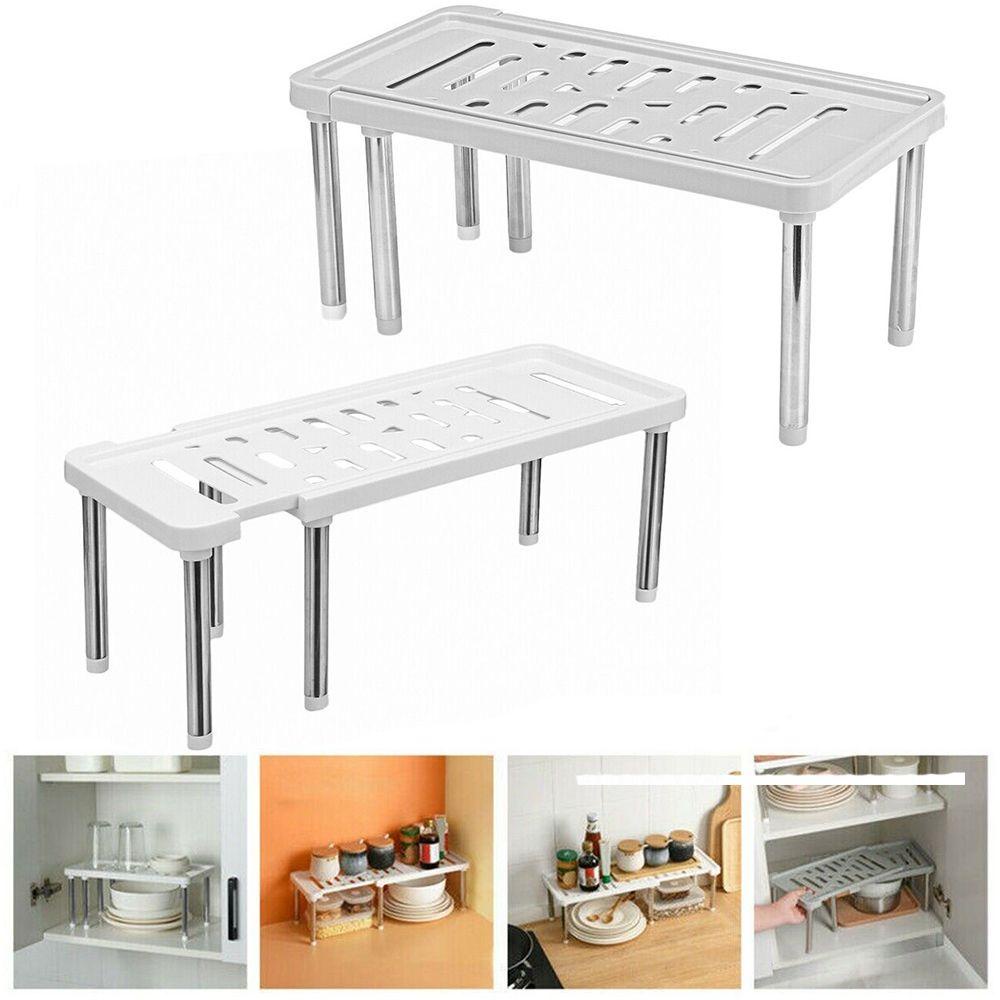 YNATURAL Giá Đỡ Đựng Gia Vị Hai Tầng Bằng Nhựa Tiết Kiệm Không Gian Có Thể Điều Chỉnh