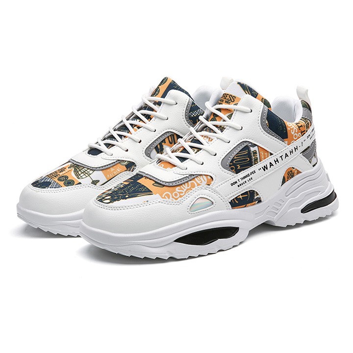 Giày sneakers thể thao nam - WATA họa tiết siêu chất thời trang Hàn Quốc GN117 | BigBuy360 - bigbuy360.vn
