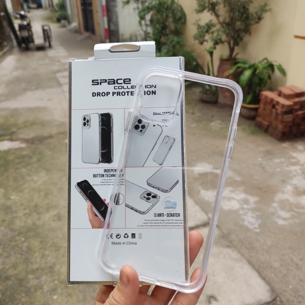 Ốp lưng SPACE bảo vệ cam  trong  suốt  cho iPhone 7P /X /XSMAX / IP11/ 11promax