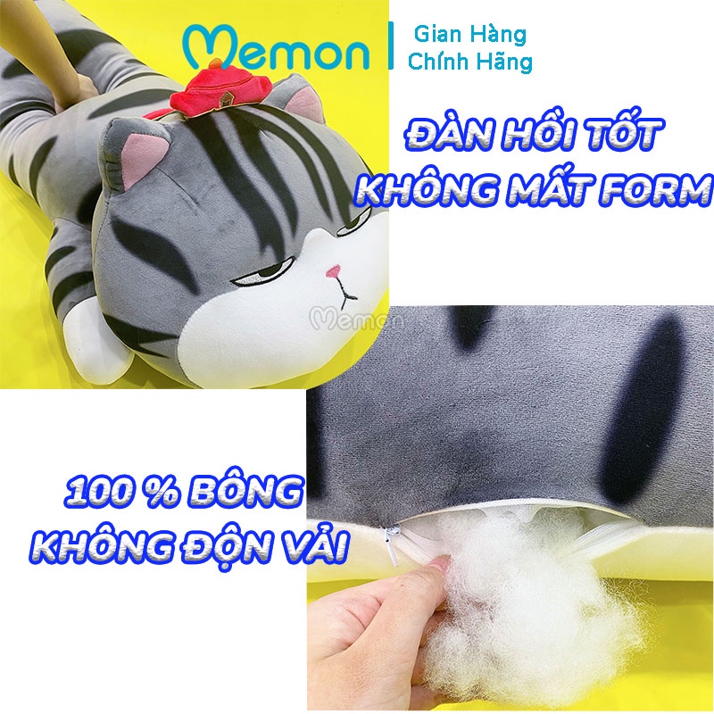 Gối Ôm Mèo Hoàng Thượng Nhồi Bông Cao Cấp Memon