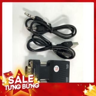 [Mã ELHACE giảm 4% đơn 300K] [Hàng loại 1] Đầu chuyển đổi VGA sang HDMI có Audio -PC