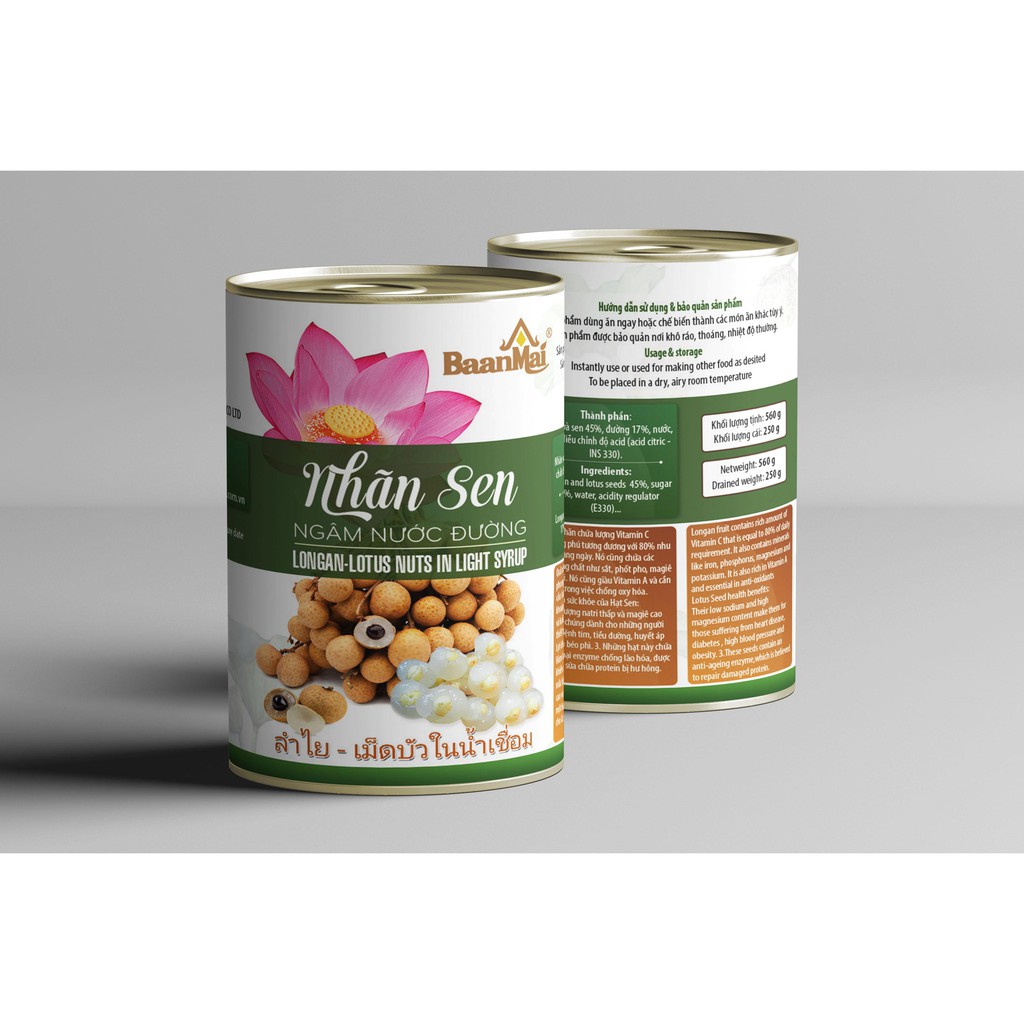 [HÀNG CHÍNH HÃNG] Nhãn Sen Ngâm Nước Đường 560gr