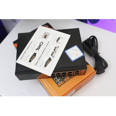 Bộ chia mạng Switch PoE Dành Cho Camera Mixie PC402-mini gồm 4 cổng POE RJ45 10/100M và 2 cổng UPlink tốc độ 10/100m