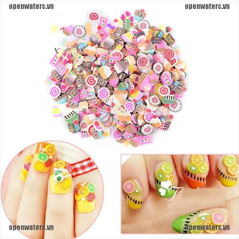[Hàng mới về] Set 250 phụ kiện trang trí móng nghệ thuật bằng đất sét polymer