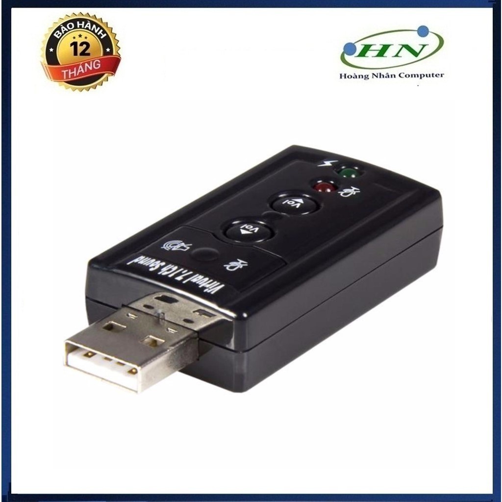 USB âm thanh SOUND 7.1 Cho Máy Tính Và Laptop - Có Nút Chỉnh Âm Lượng