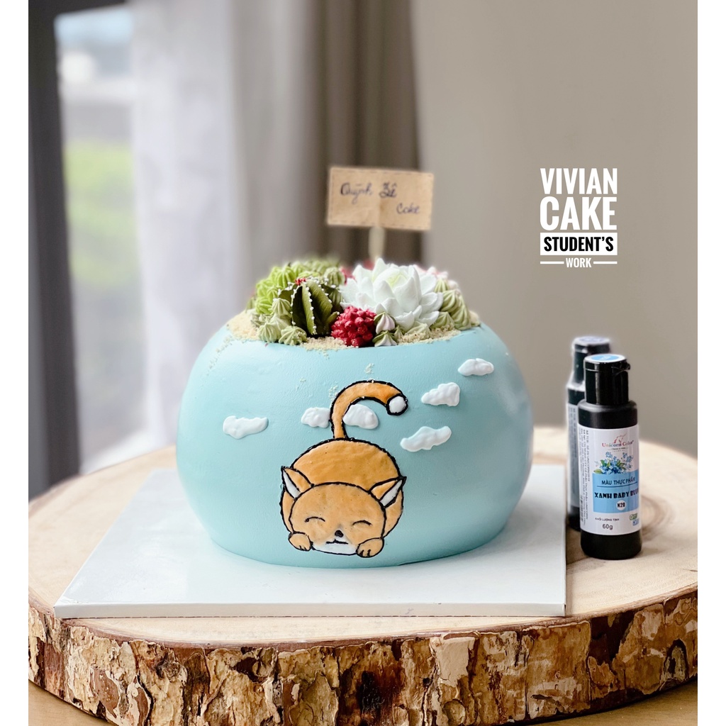 BỘ 24 CHAI MÀU SIRO PHA KEM 60G  -UNICORN